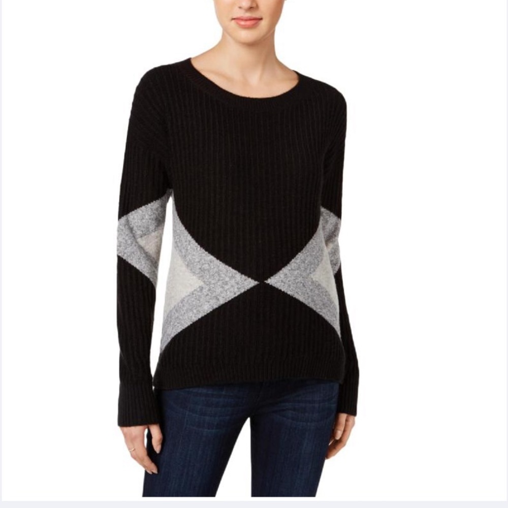 Calvin Klein Geometric Colorblock sweater, Medium